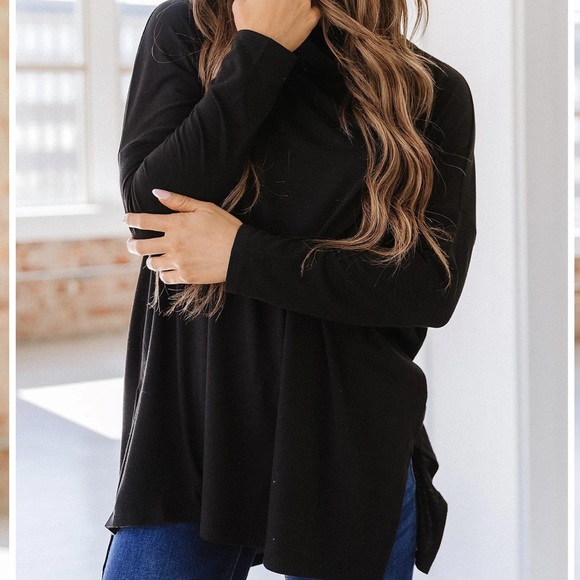 02 Boho high low cowl neck tunic top - Picture 2 of 5